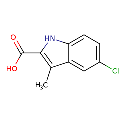 Clc1ccc2c(c1)c(C)c([nH]2)C(=O)O