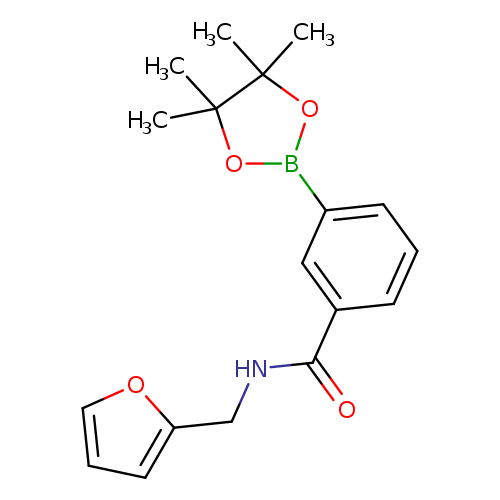 O=C(c1cccc(c1)B1OC(C(O1)(C)C)(C)C)NCc1ccco1