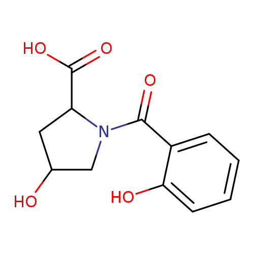 OC1CN(C(C1)C(=O)O)C(=O)c1ccccc1O
