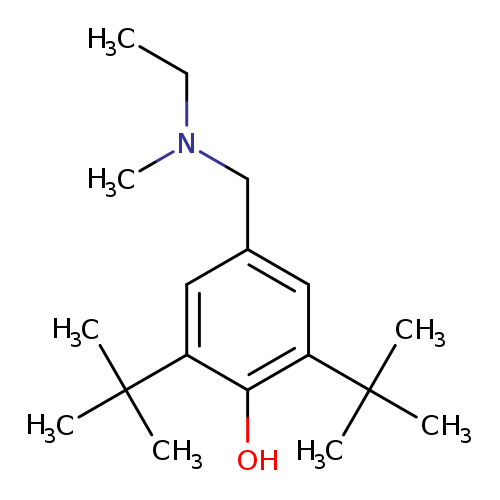 CCN(Cc1cc(c(c(c1)C(C)(C)C)O)C(C)(C)C)C