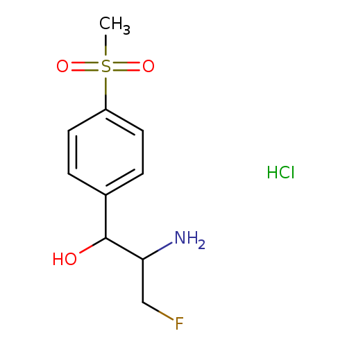 FCC(C(c1ccc(cc1)S(=O)(=O)C)O)N.Cl
