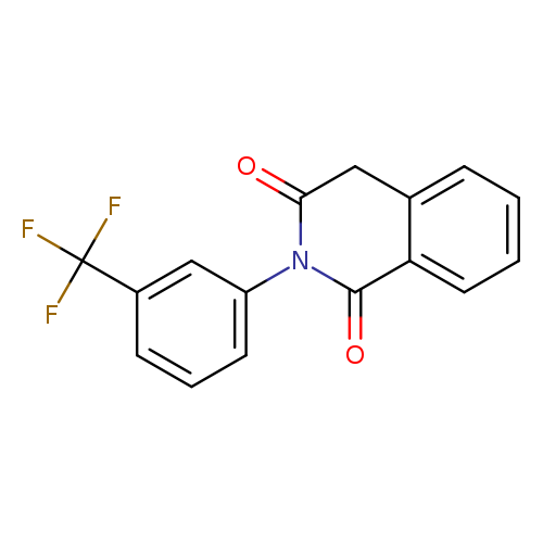 O=C1Cc2ccccc2C(=O)N1c1cccc(c1)C(F)(F)F