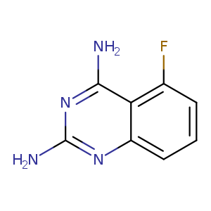 Nc1nc2cccc(c2c(n1)N)F