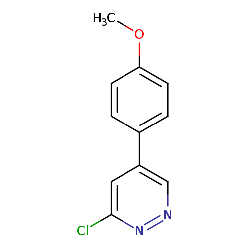 COc1ccc(cc1)c1cnnc(c1)Cl