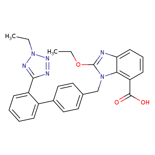 CCOc1nc2c(n1Cc1ccc(cc1)c1ccccc1c1nnn(n1)CC)c(ccc2)C(=O)O
