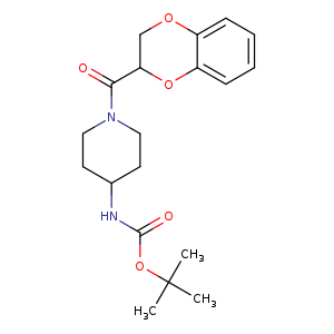 O=C(OC(C)(C)C)NC1CCN(CC1)C(=O)C1COc2c(O1)cccc2