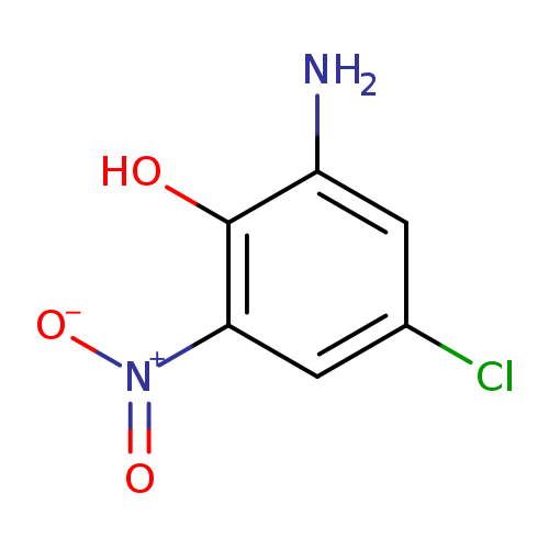 Clc1cc(N)c(c(c1)[N+](=O)[O-])O