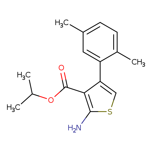 CC(OC(=O)c1c(N)scc1c1cc(C)ccc1C)C