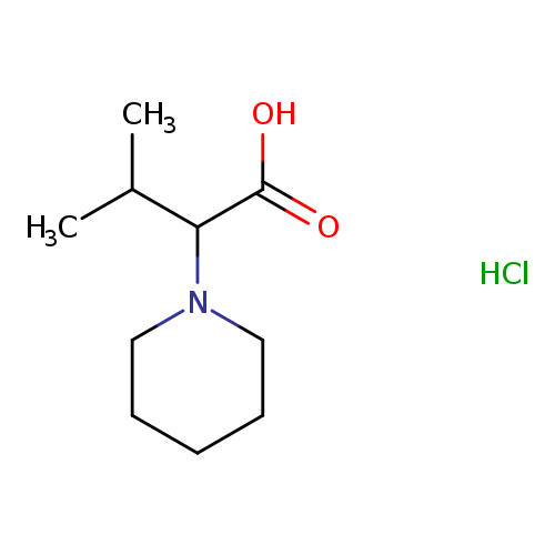 CC(C(C(=O)O)N1CCCCC1)C.Cl