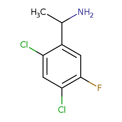 CC(c1cc(F)c(cc1Cl)Cl)N