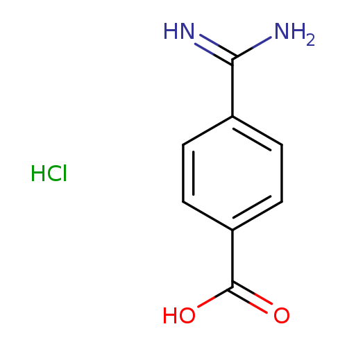 NC(=N)c1ccc(cc1)C(=O)O.Cl