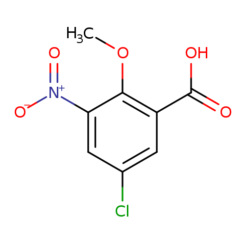 COc1c(cc(cc1[N+](=O)[O-])Cl)C(=O)O