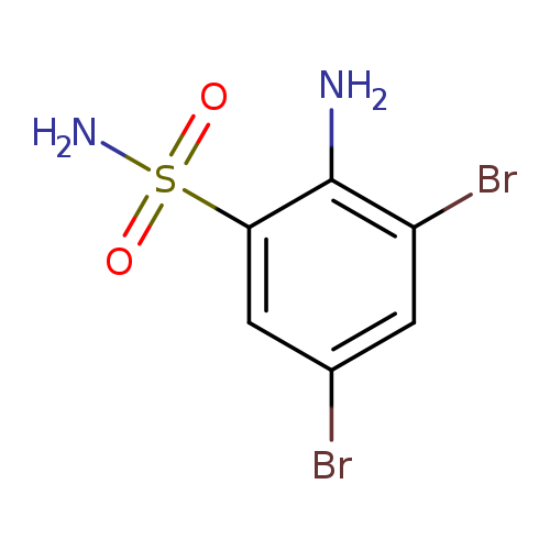 Brc1cc(Br)c(c(c1)S(=O)(=O)N)N