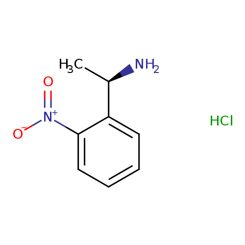 [O-][N+](=O)c1ccccc1[C@H](N)C.Cl