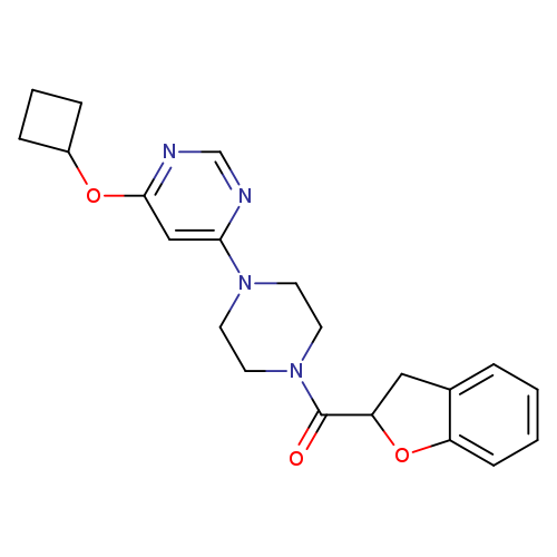 O=C(C1Cc2c(O1)cccc2)N1CCN(CC1)c1ncnc(c1)OC1CCC1