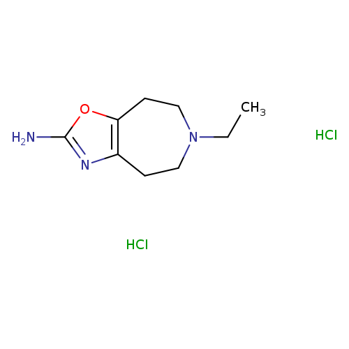 CCN1CCc2c(CC1)nc(o2)N.Cl.Cl