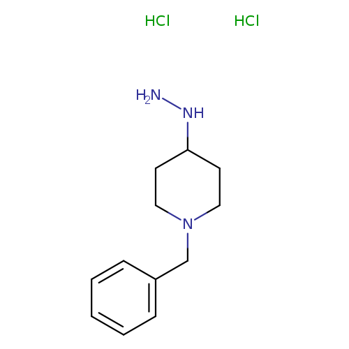 NNC1CCN(CC1)Cc1ccccc1.Cl.Cl