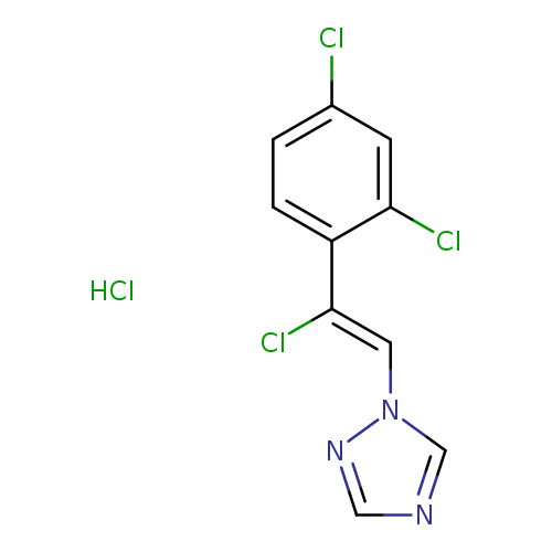 Clc1ccc(c(c1)Cl)/C(=C/n1cncn1)/Cl.Cl