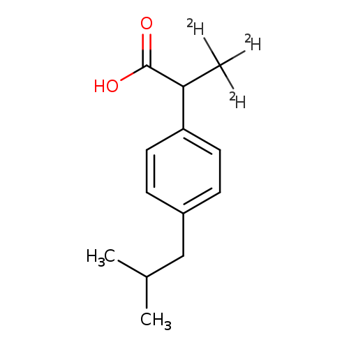CC(Cc1ccc(cc1)C(C([2H])([2H])[2H])C(=O)O)C