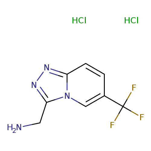 NCc1nnc2n1cc(cc2)C(F)(F)F.Cl.Cl