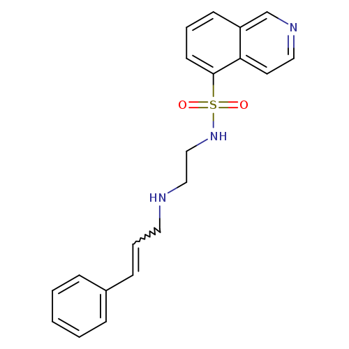 O=S(=O)(c1cccc2c1ccnc2)NCCNCC=Cc1ccccc1