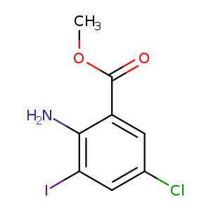 COC(=O)c1cc(Cl)cc(c1N)I
