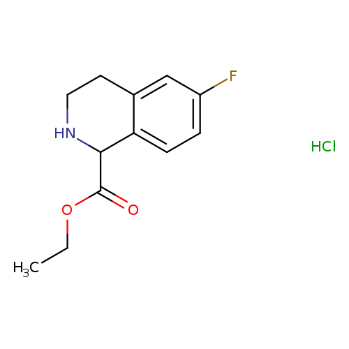 CCOC(=O)C1NCCc2c1ccc(c2)F.Cl