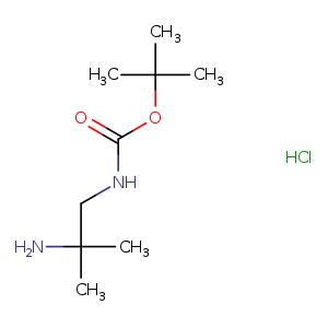O=C(OC(C)(C)C)NCC(N)(C)C.Cl