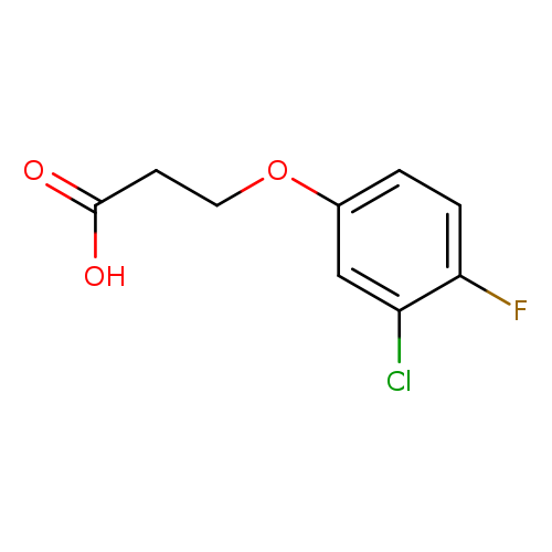OC(=O)CCOc1ccc(c(c1)Cl)F