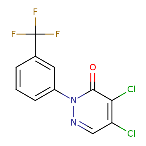 Clc1cnn(c(=O)c1Cl)c1cccc(c1)C(F)(F)F