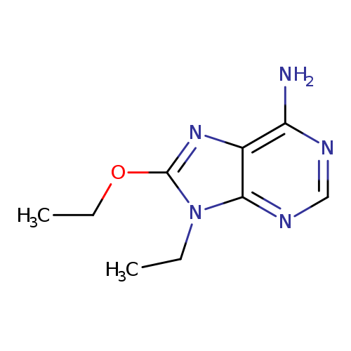 CCOc1nc2c(n1CC)ncnc2N