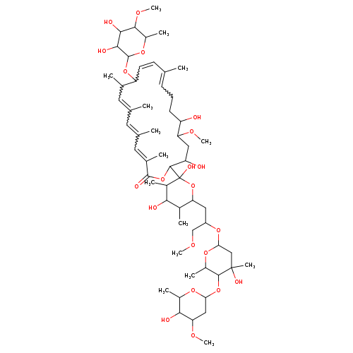 COCC(CC1OC(O)(C2OC(=O)C(=CC(=CC(=CC(C)C(C=CC(=CCCC(C(CC2O)OC)O)C)OC2OC(C)C(C(C2O)O)OC)C)C)C)C(C(C1C)O)C)OC1OC(C)C(C(C1)(C)O)OC1CC(OC)C(C(O1)C)O