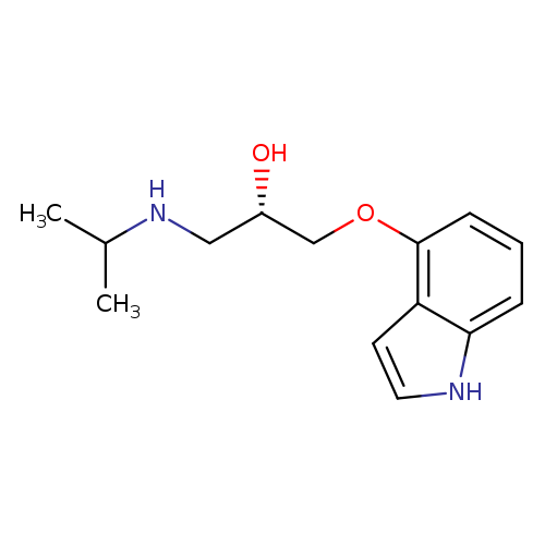 O[C@H](COc1cccc2c1cc[nH]2)CNC(C)C