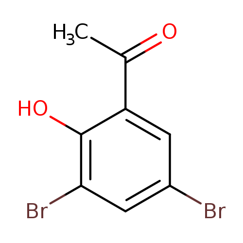Brc1cc(Br)c(c(c1)C(=O)C)O