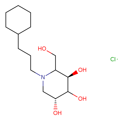 OCC1N(CCCC2CCCCC2)C[C@H](C([C@@H]1O)O)O.[Cl]
