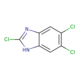 Clc1[nH]c2c(n1)cc(c(c2)Cl)Cl