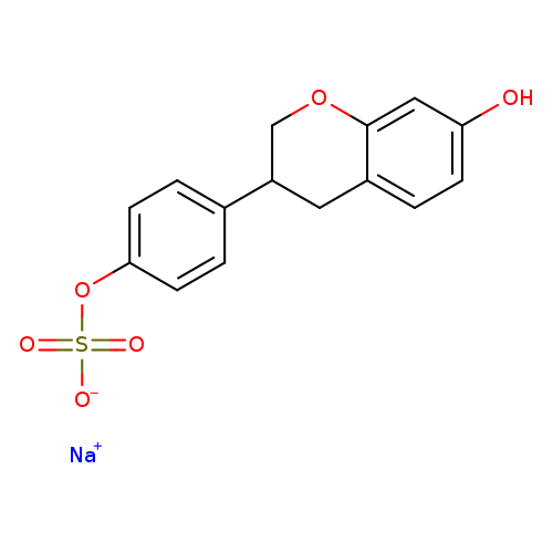 Oc1ccc2c(c1)OCC(C2)c1ccc(cc1)OS(=O)(=O)[O-].[Na+]