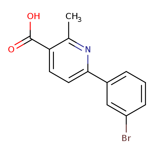 Brc1cccc(c1)c1ccc(c(n1)C)C(=O)O