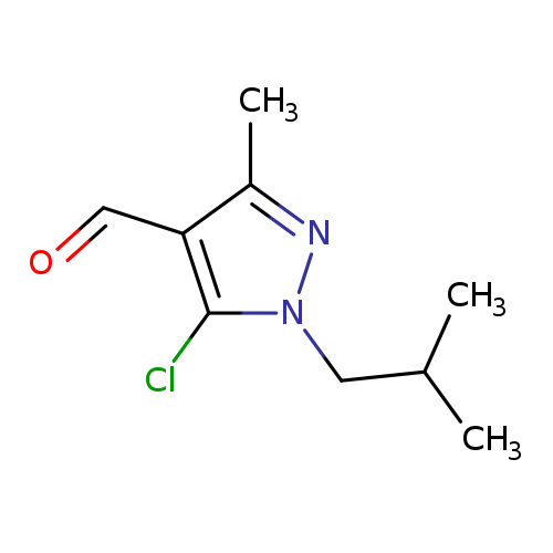 O=Cc1c(C)nn(c1Cl)CC(C)C
