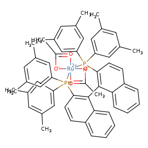 Cc1cc(C)cc(c1)P1(c2cc(C)cc(c2)C)c2ccc3c(c2c2c(P([Ru+2]451([O-]C(=[O]5)C)[O-]C(=[O]4)C)(c1cc(C)cc(c1)C)c1cc(C)cc(c1)C)ccc1c2cccc1)cccc3