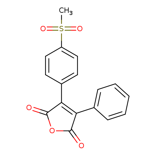 O=C1OC(=O)C(=C1c1ccc(cc1)S(=O)(=O)C)c1ccccc1