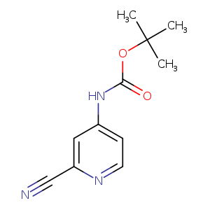N#Cc1nccc(c1)NC(=O)OC(C)(C)C