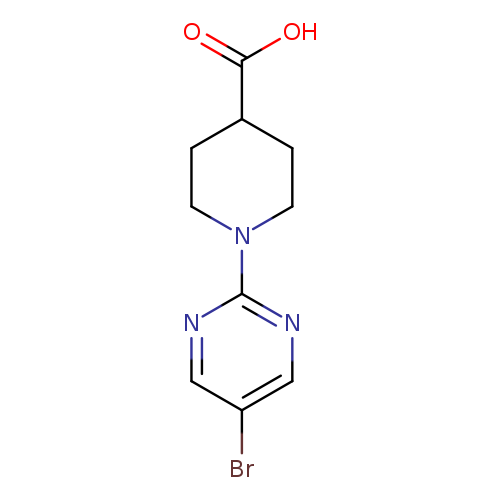OC(=O)C1CCN(CC1)c1ncc(cn1)Br