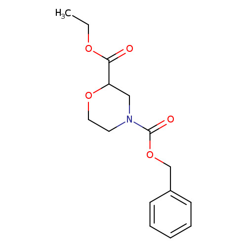 CCOC(=O)C1OCCN(C1)C(=O)OCc1ccccc1
