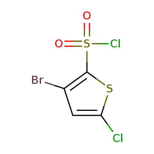Clc1cc(c(s1)S(=O)(=O)Cl)Br