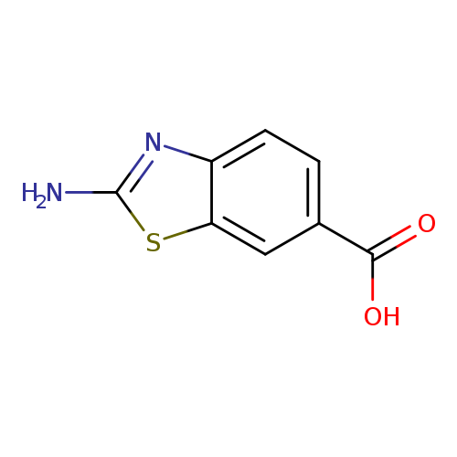 Nc1nc2c(s1)cc(cc2)C(=O)O