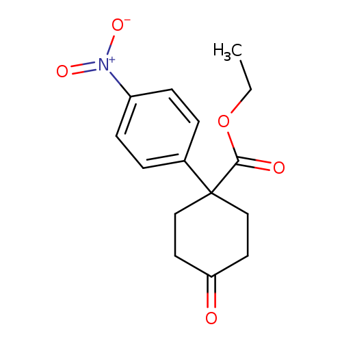 CCOC(=O)C1(CCC(=O)CC1)c1ccc(cc1)[N+](=O)[O-]