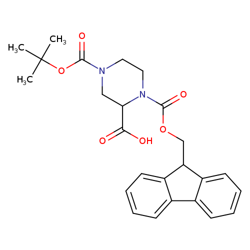 OC(=O)C1CN(CCN1C(=O)OCC1c2ccccc2c2c1cccc2)C(=O)OC(C)(C)C