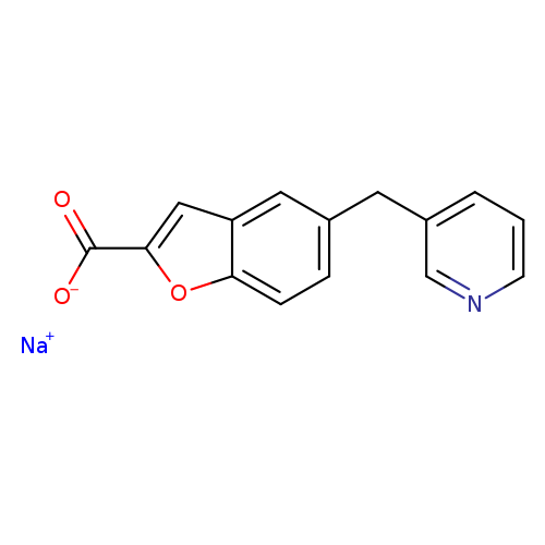 [O-]C(=O)c1oc2c(c1)cc(cc2)Cc1cccnc1.[Na+]