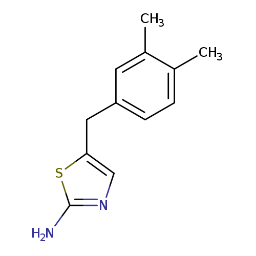 Nc1ncc(s1)Cc1ccc(c(c1)C)C